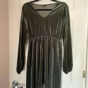 Green Velour Dress
